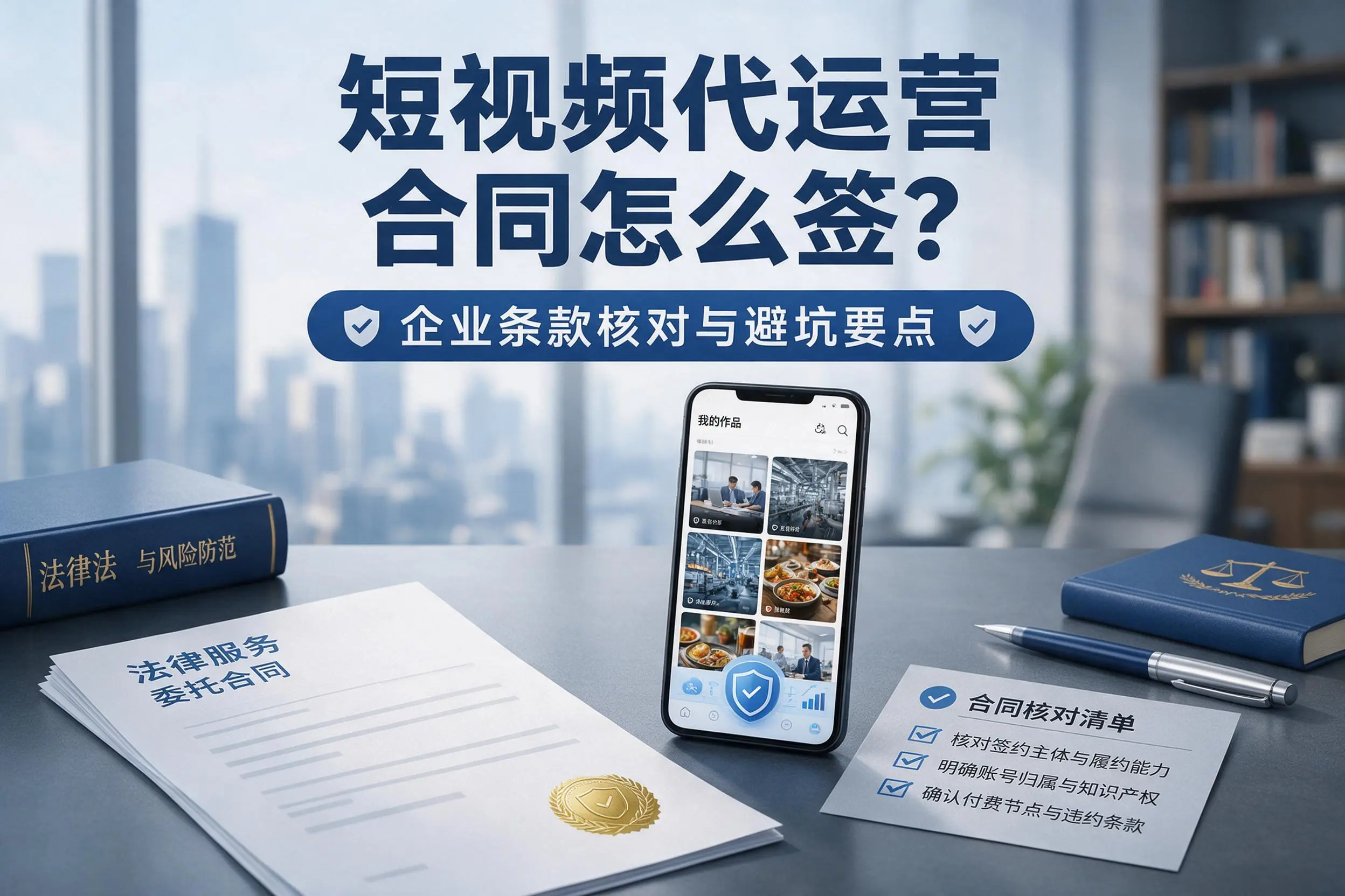 短视频代运营合同怎么签？白杨企业条款核对与避坑要点