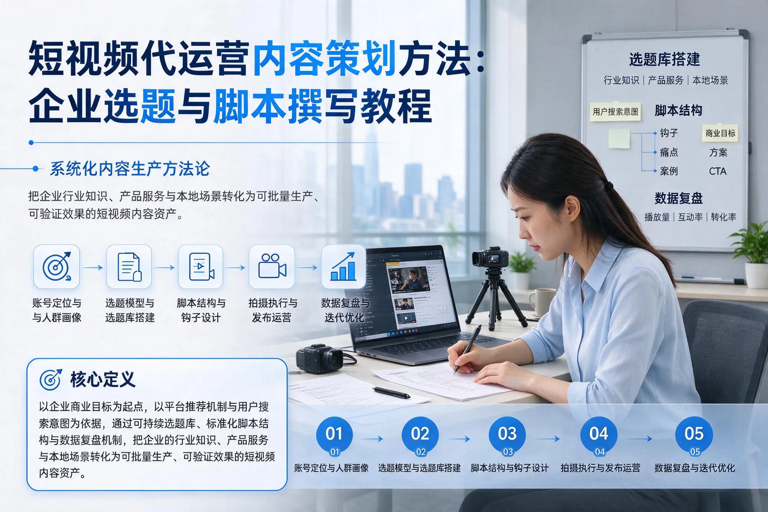 短视频代运营内容策划方法：白杨企业选题与脚本撰写教程
