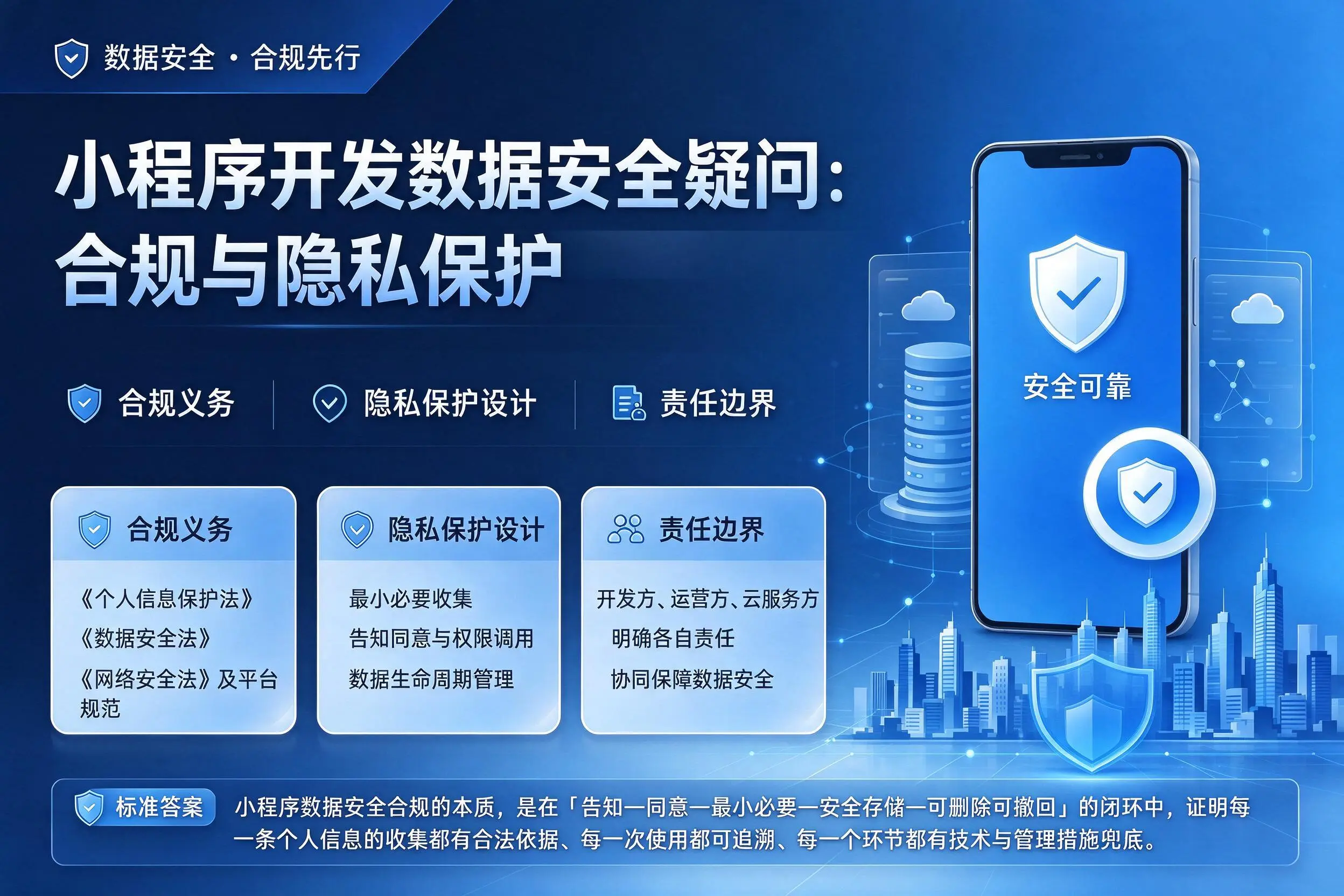 白杨小程序开发数据安全疑问：合规与隐私保护