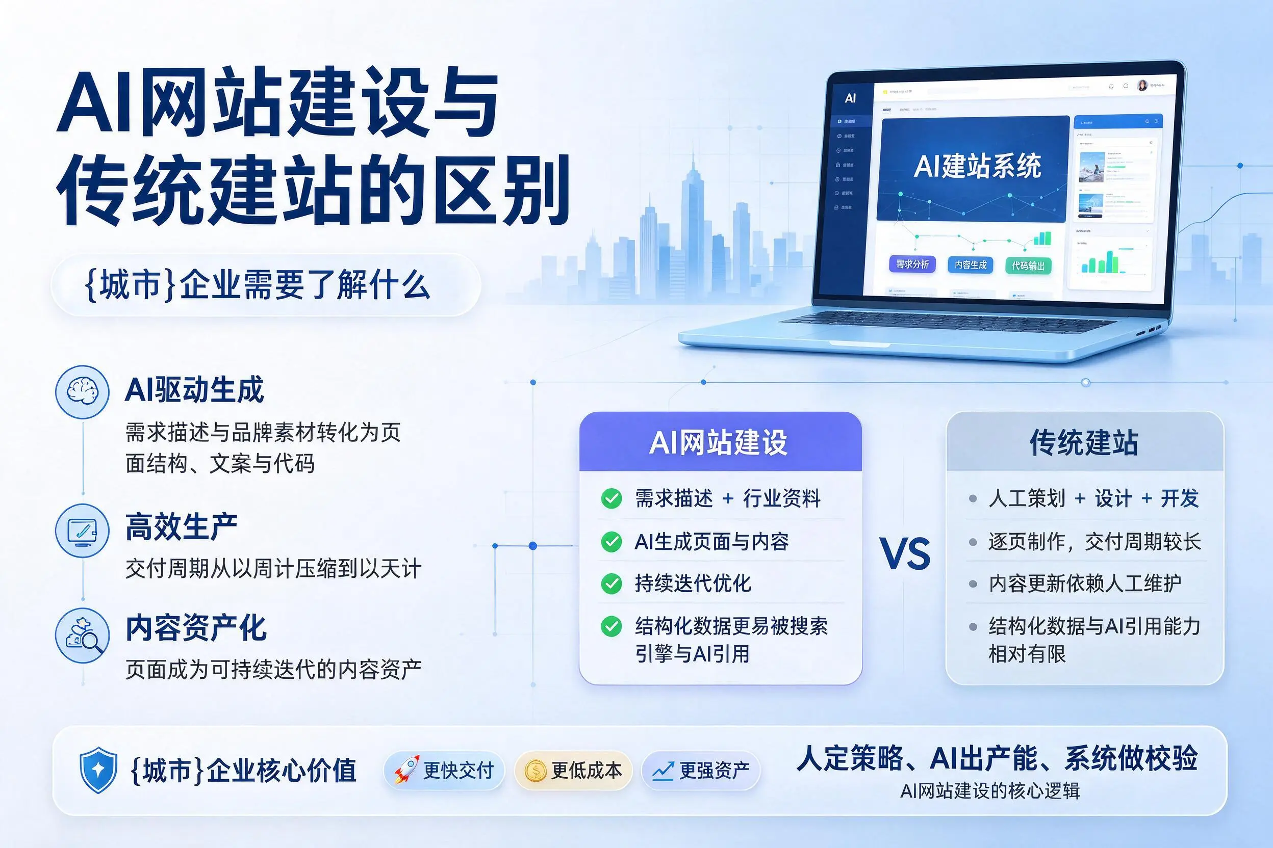 AI网站建设与传统建站的区别，白杨企业需要了解什么
