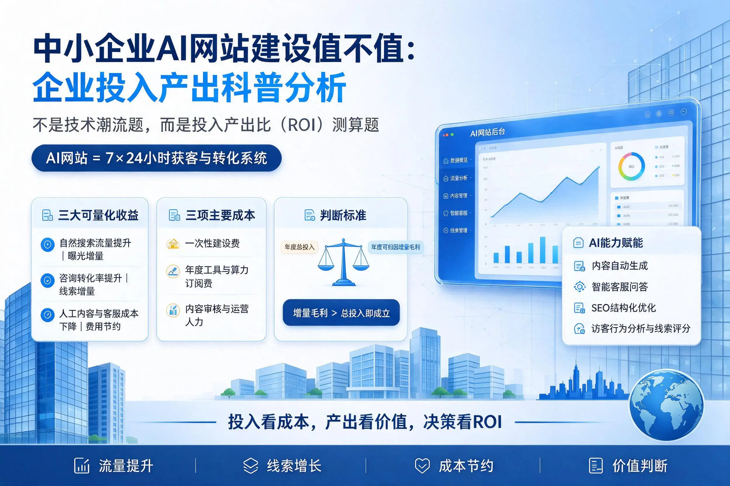 中小企业AI网站建设值不值：白杨企业投入产出科普分析