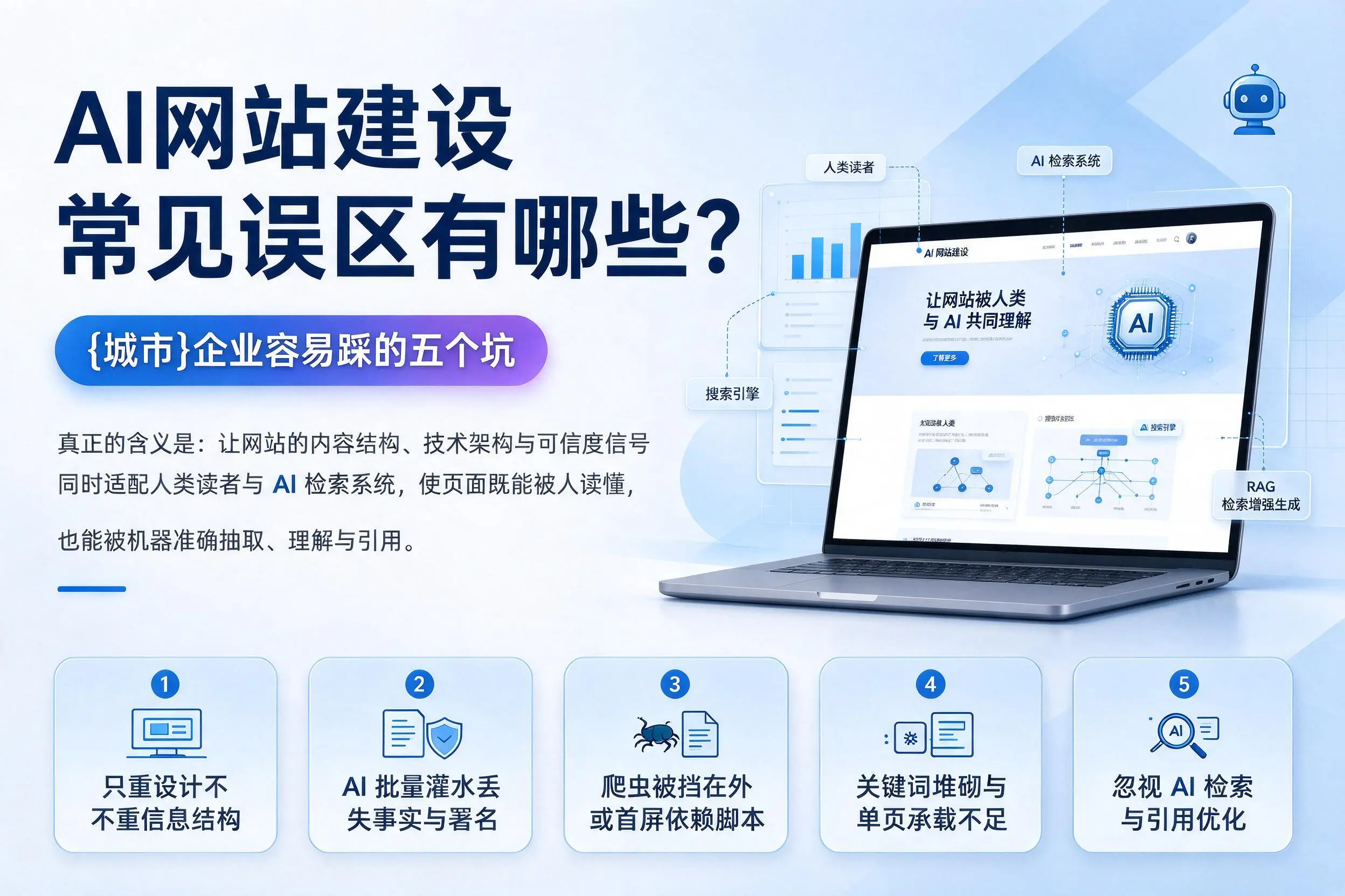 AI网站建设常见误区有哪些？白杨企业容易踩的五个坑