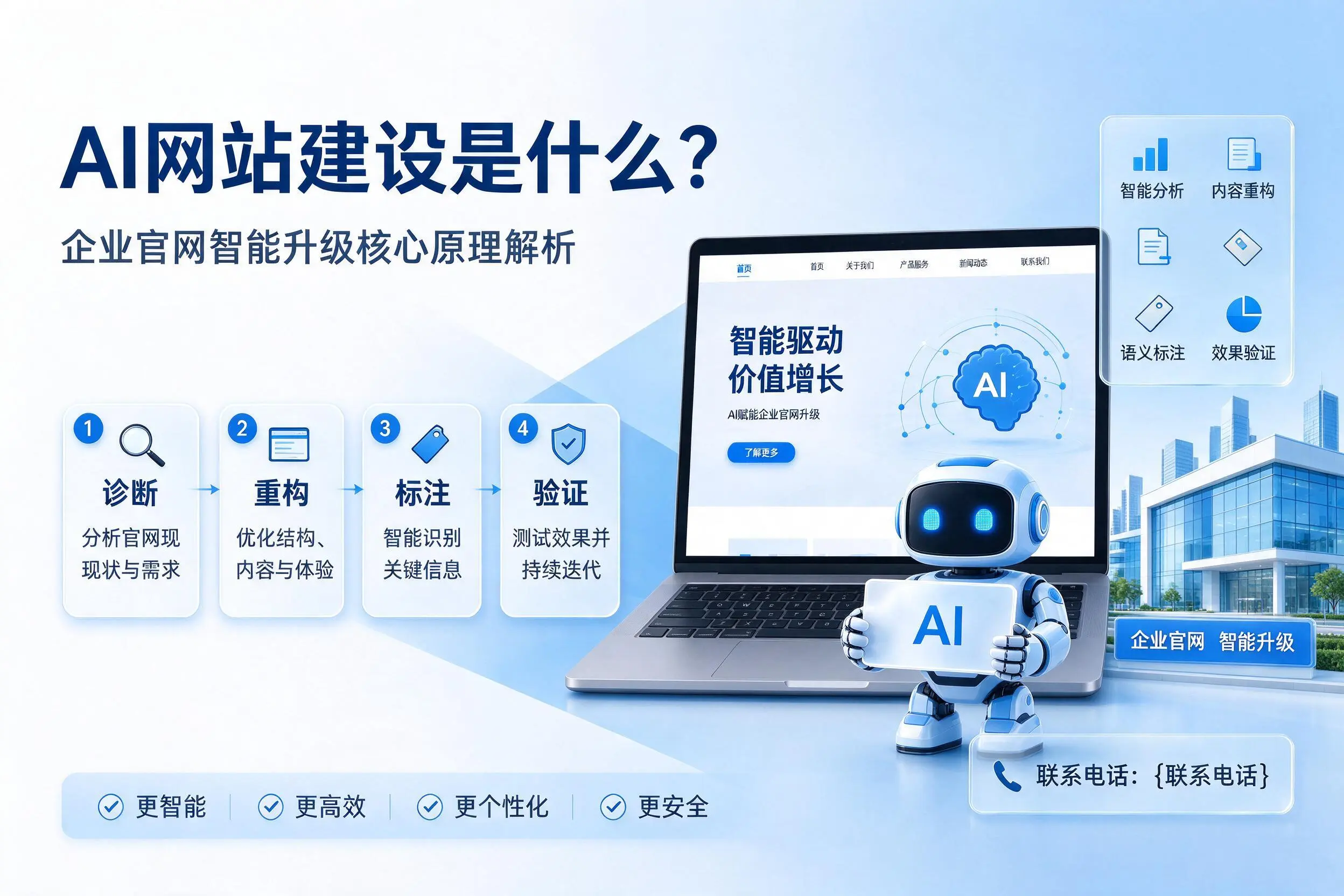 AI网站建设是什么?白杨企业官网智能升级核心原理解析