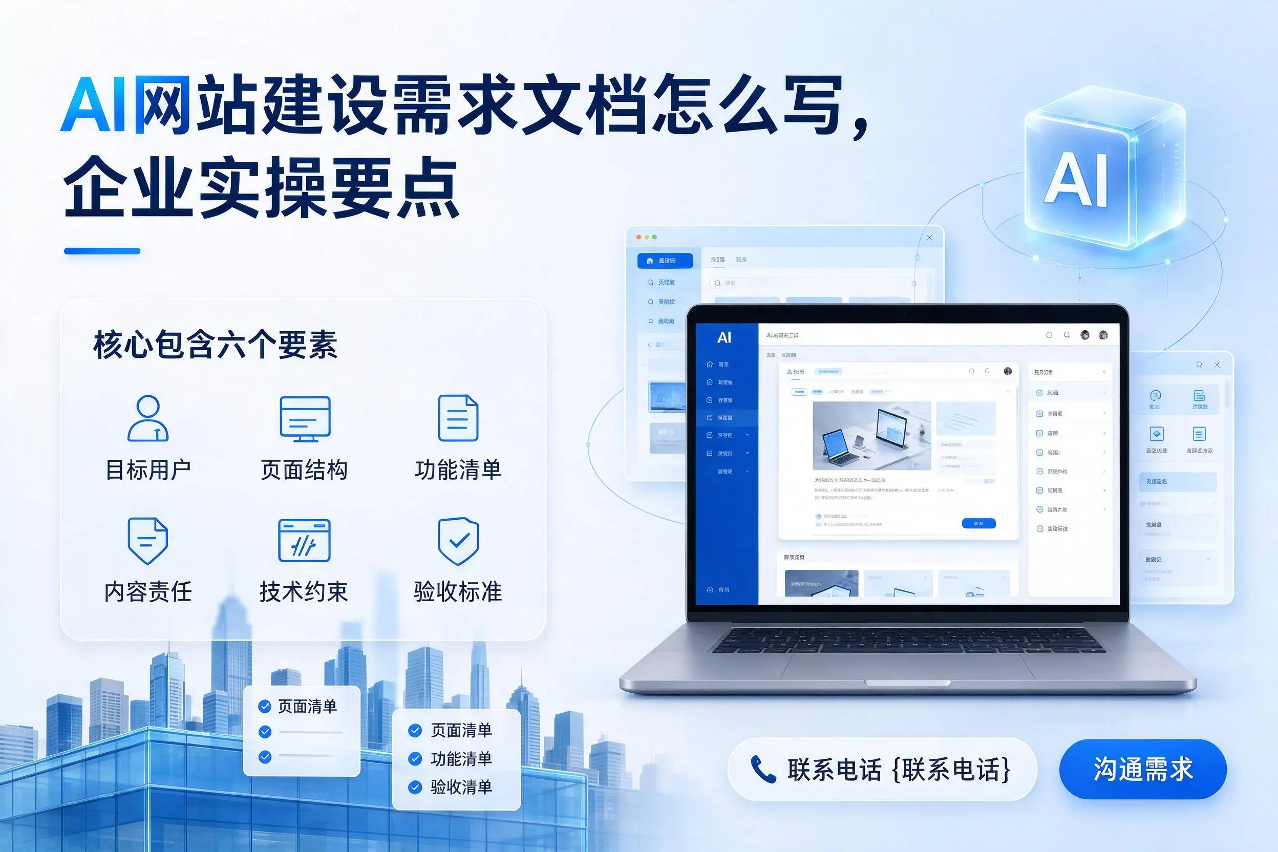 AI网站建设需求文档怎么写，白杨企业实操要点