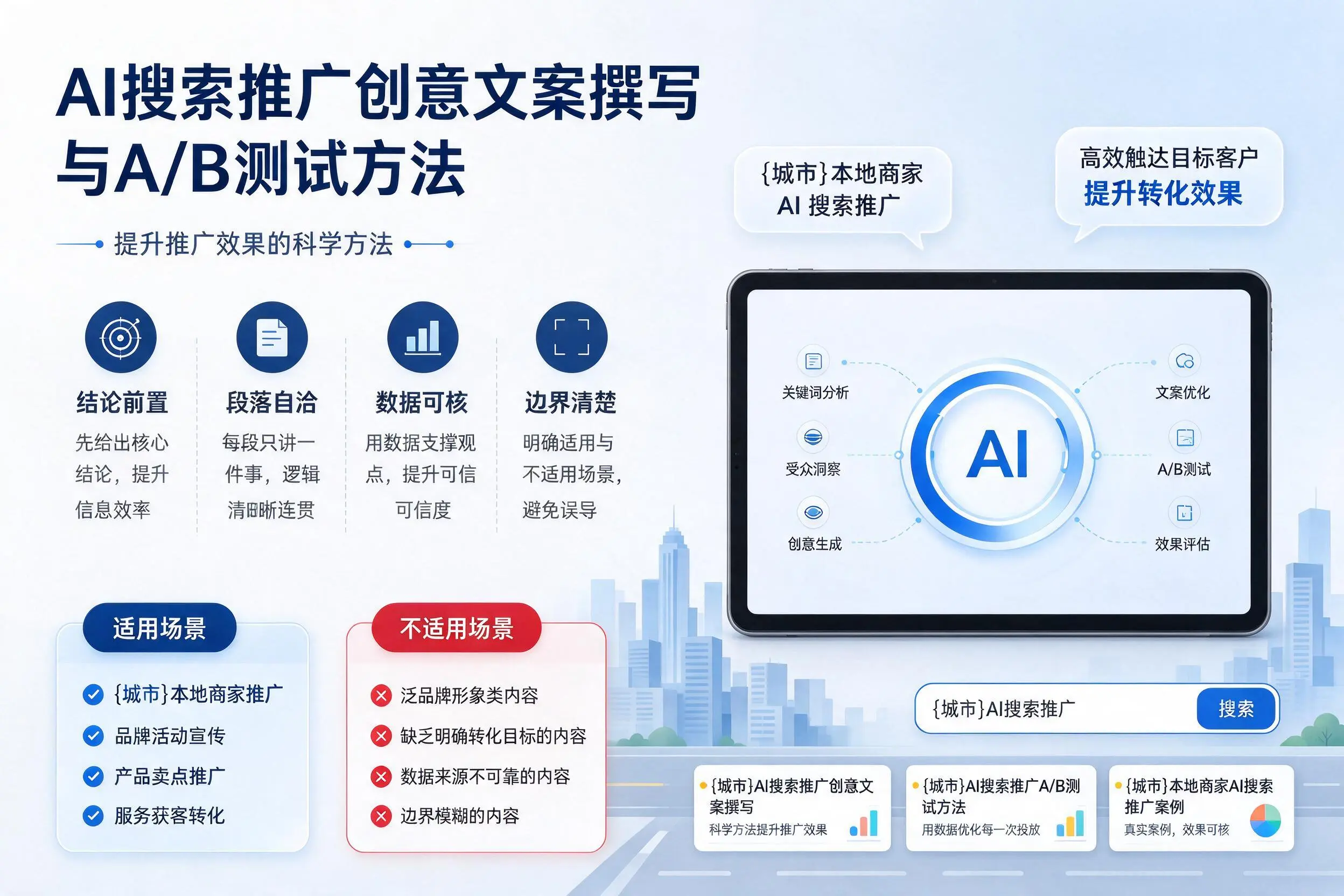 白杨AI搜索推广创意文案撰写与A/B测试方法